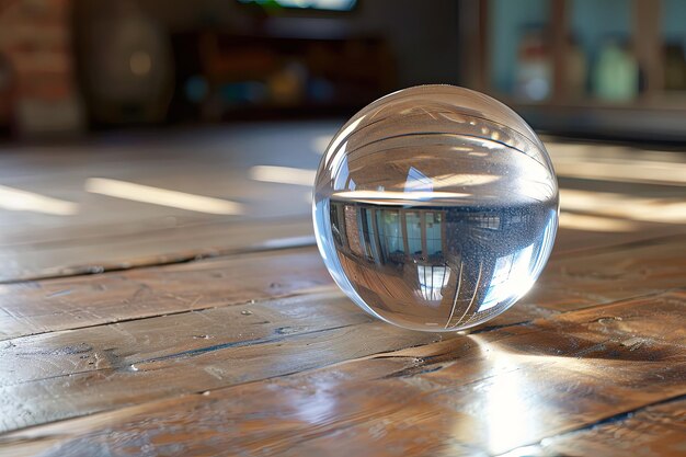 Ein Bild einer Glaskugel auf einem Tisch