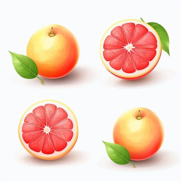 ein Bild einer Grapefruit mit dem Wort „Pfirsiche“ darauf