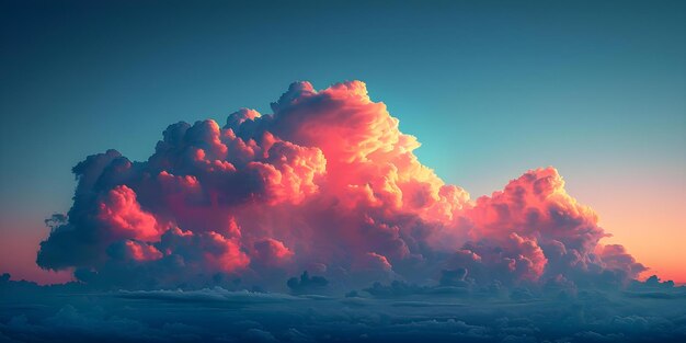 Foto ein bild einer lächelnden wolke an einem sonnenuntergang, die friedliche träume und ruhige nächte symbolisiert konzept wolkenfotografie sonnenuntergangslandschaft friedliche träume ruhige nächte symbolische bilder