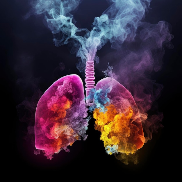 ein Bild einer Lunge mit dem Wort Lunge drauf.