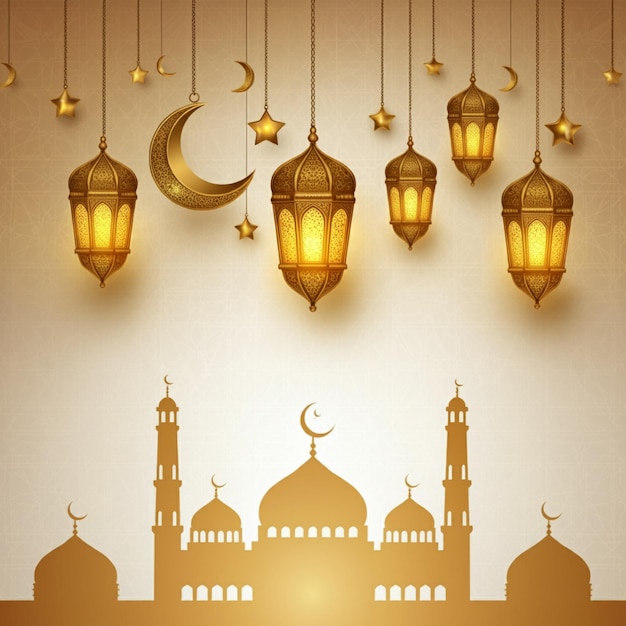 ein Bild einer Moschee mit einem Mond und einem Halbmond