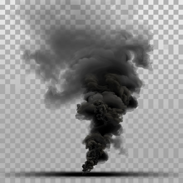 ein Bild einer Rauchwolke, die auf einem grauen Hintergrund steht