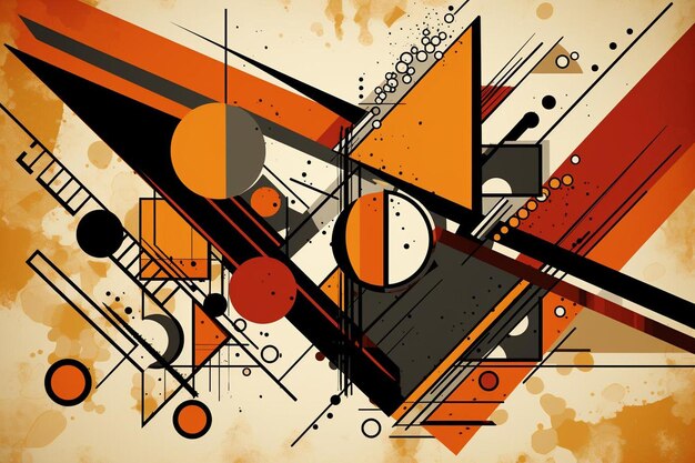 Foto ein bild eines abstrakten designs mit den farben orange, schwarz und weiß
