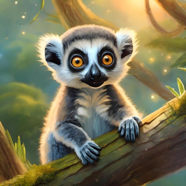 ein Bild eines Baby-Lemurs