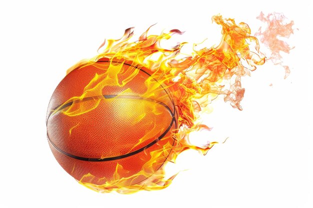 Ein Bild eines flammenden Basketballs