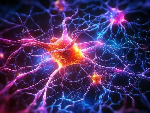 Ein Bild eines Gehirns mit den Worten Neuron auf der rechten Seite.