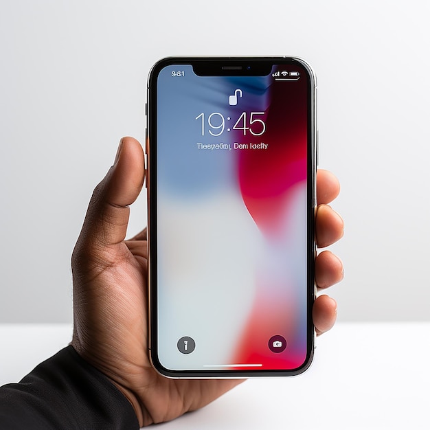 ein Bild eines Mobiltelefons, das in der Hand gehalten wird