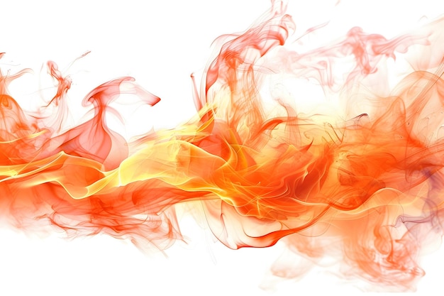 ein Bild eines roten und orangefarbenen Rauches mit dem Wort "Feuer" darauf