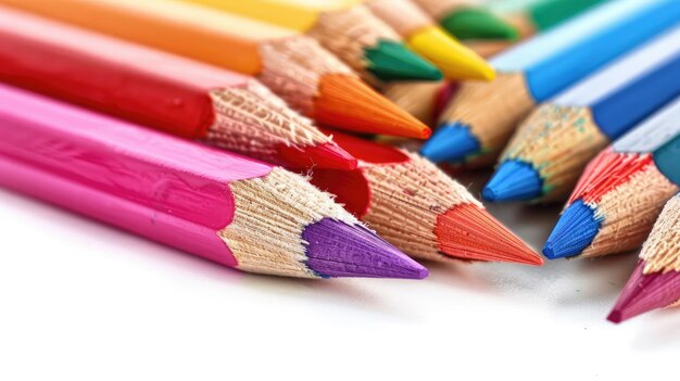 Ein Bild eines Satzes farbiger Bleistifte
