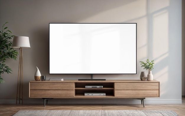 Ein Bild eines weißen Fernsehers in einem Raum