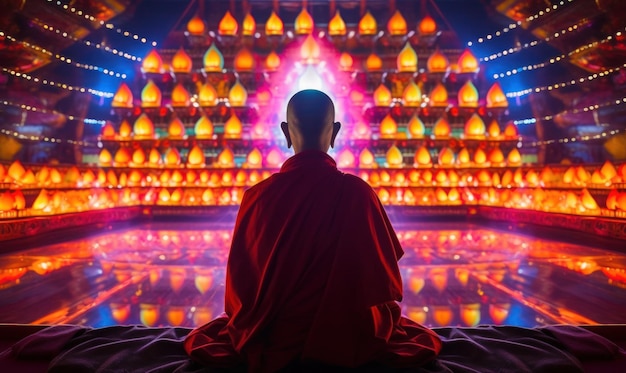 Ein Bild von einer Person, die auf einem hellen Hintergrund meditiert