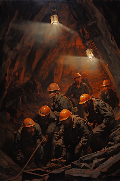 ein Bild von Soldaten in einer Höhle mit dem Licht an der Wand hinter ihnen