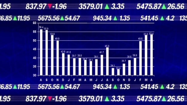 Ein Bildschirm zeigt eine Grafik mit der Zahl des Jahres 2011.