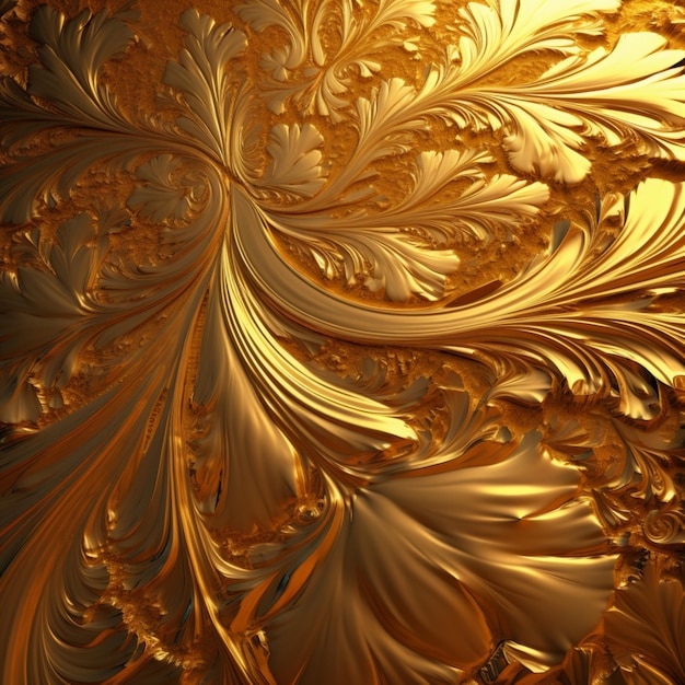 Foto ein blattgoldmuster mit dem wort „gold“ darauf