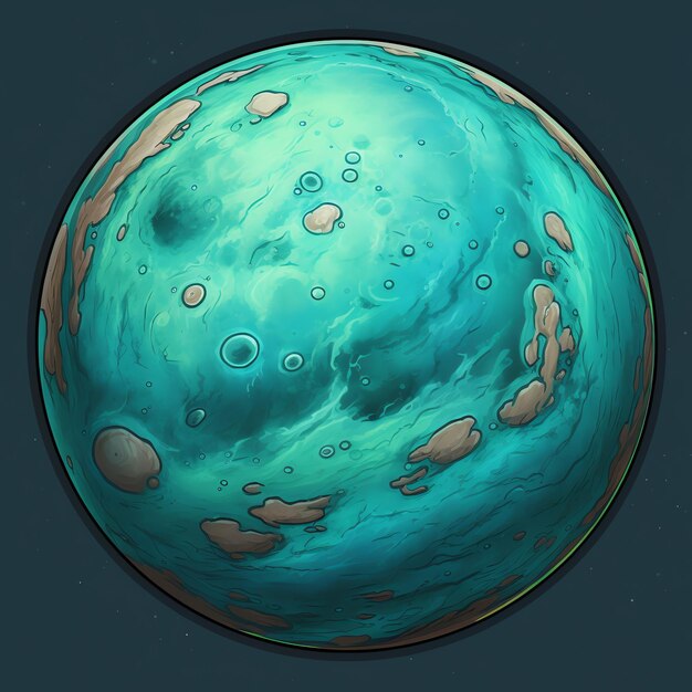 Foto ein blau-grüner planet