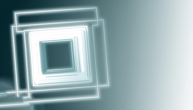 Ein blau-weißes Quadrat mit weißem Hintergrund