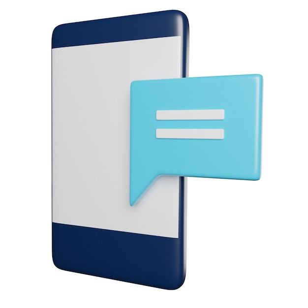 ein blau-weißes Telefon mit einem weißen Rechteck auf der Vorderseite