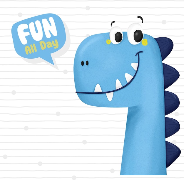 Ein blauer Dinosaurier Trex