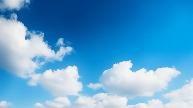 Ein blauer Himmel mit Wolken und einer weißen Wolke