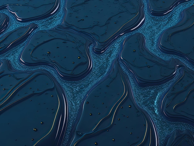 Ein blauer Hintergrund mit einem Muster aus Wasser und Felsen.