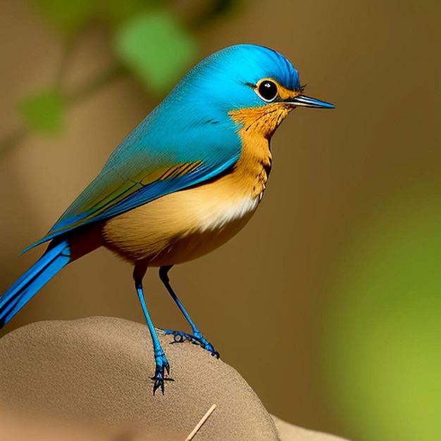 ein blauer und gelber Vogel sitzt auf einem Zweig, ein Bild von Paul Harvey