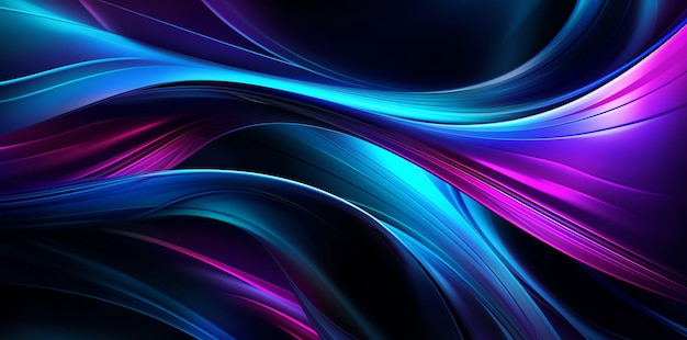 Ein blauer und lila abstrakter Hintergrund mit einem Lichtwirbel und einem blauen Hintergrund