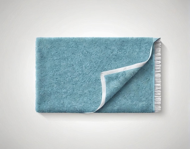 ein blaues Handtuch mit weißen Rändern