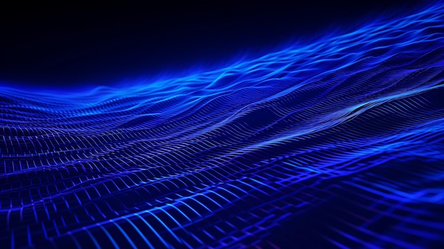 ein blaues LED-Licht, das von LED-Lichtern beleuchtet wird