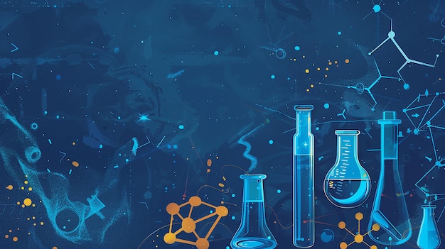 ein blaues Poster mit blauem Hintergrund mit einem blau-orangefarbenen Design