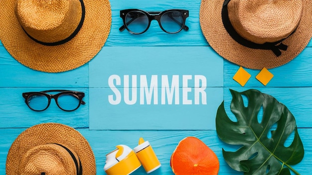 ein blaues Schild mit der Aufschrift Summer
