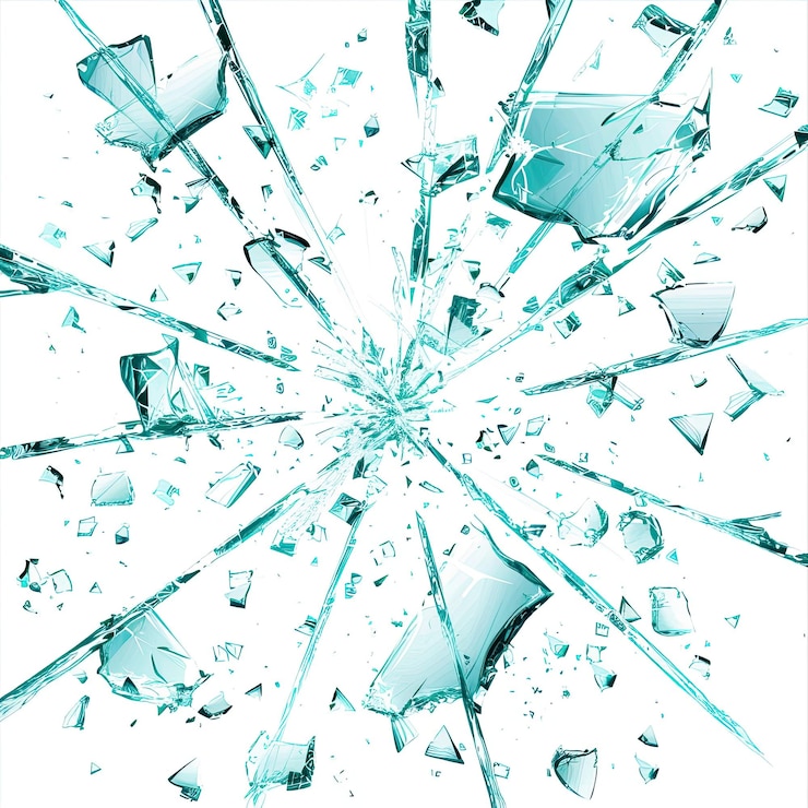 Foto ein blaues und grünes abstraktes bild einer explosion