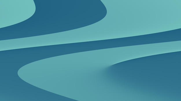 ein blaues und grünes abstraktes Bild eines Flusses mit blauem Hintergrund