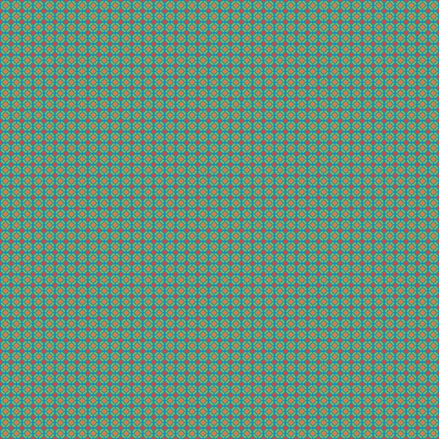 Ein blaues und grünes abstraktes Muster mit Blumenmuster auf blauem Hintergrund.