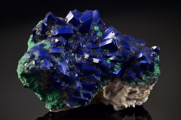 Ein blaues und grünes Mineral von der Mineral Co.