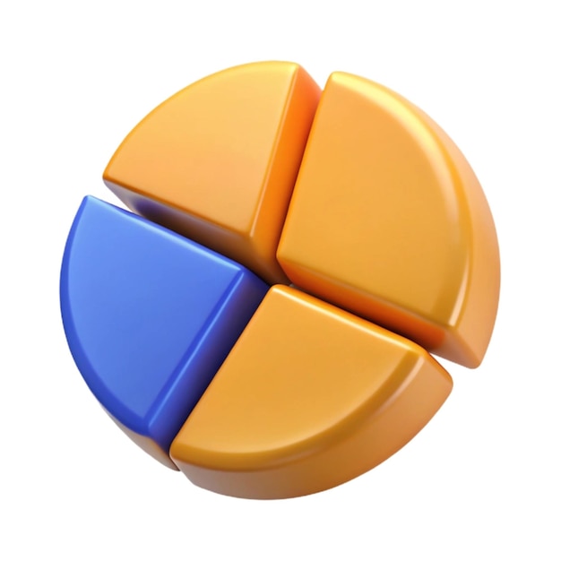 ein blaues und orangefarbenes Objekt mit einem blau-orangefarbenen Design