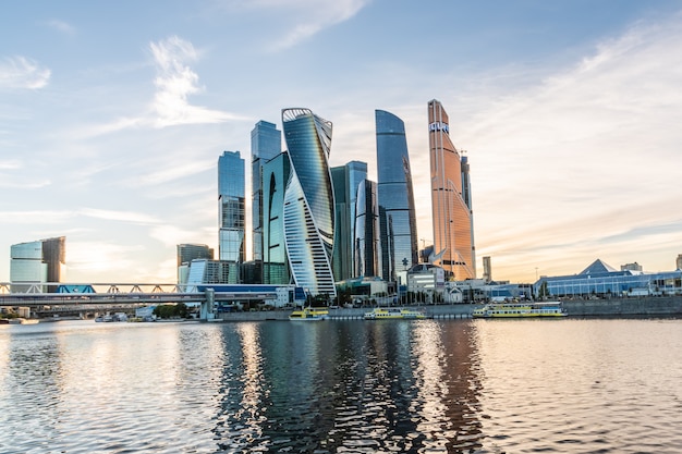 Ein Blick auf das Moscow International Business Center - Moskau-Stadt