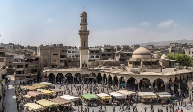 Ein Blick auf den Marktplatz in der Altstadt von Damaskus.