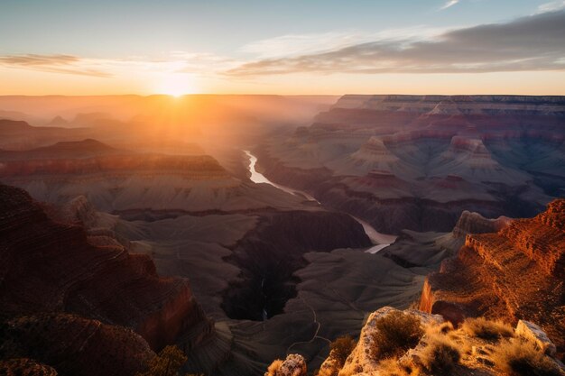 Ein Blick auf den Sonnenuntergang über dem Grand Canyon