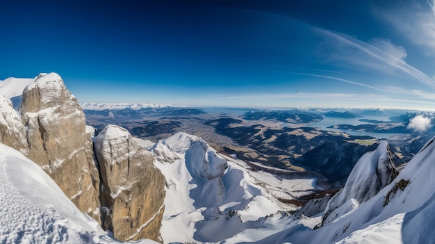 Ein Blick auf die Alpen vom Gipfel des Matterhorns.