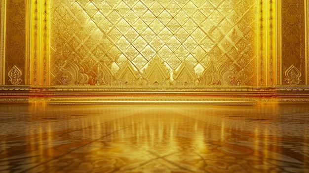 Ein Blick auf die goldene Größe auf dem Palastplatz