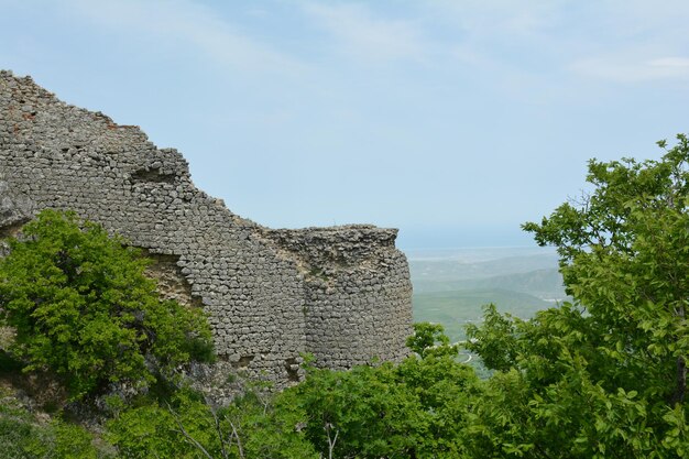 Ein Blick auf die Ruinen der Festung Volubilis.