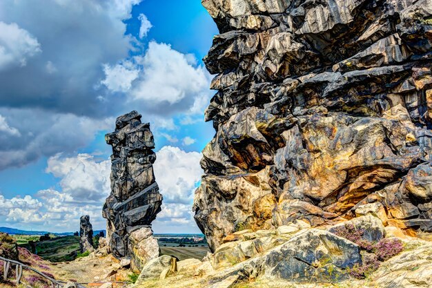 Ein Blick auf die Teufelsmauer bei Weddersleben