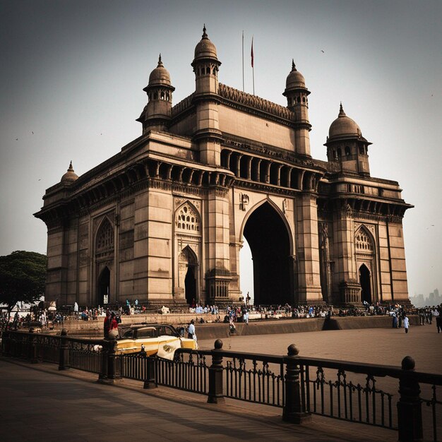 Ein Blick auf Indien in Mumbai, epische Seitenansicht, Vorderansicht, Fotografie