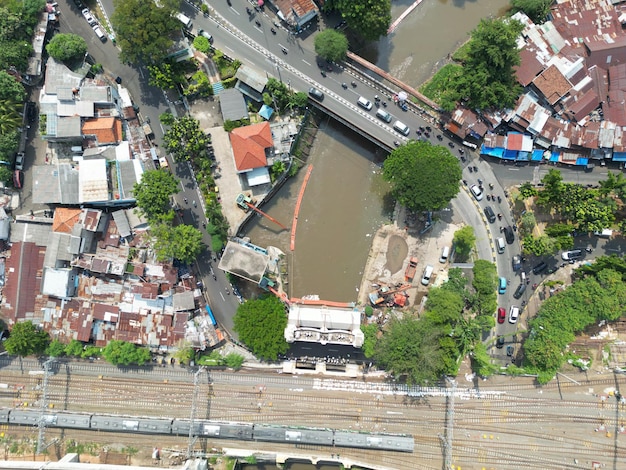 Ein Blick von oben auf das Slumgebiet