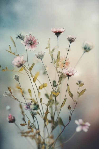 Ein Blumenstrauß in einer Vase