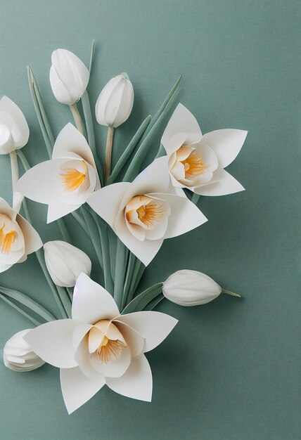 Ein Blumenstrauß mit dem Wort Tulpen darauf