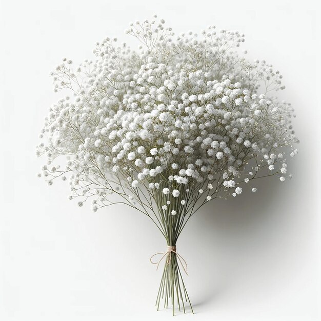 Foto ein blumenstrauß weißer gypsophila ein großer blumenstrouß