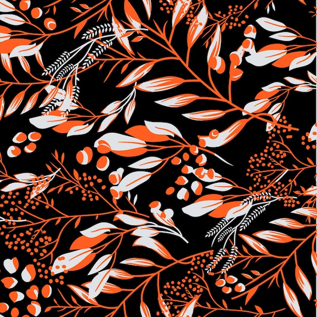 ein blumiges Design mit Vögeln und Blumen