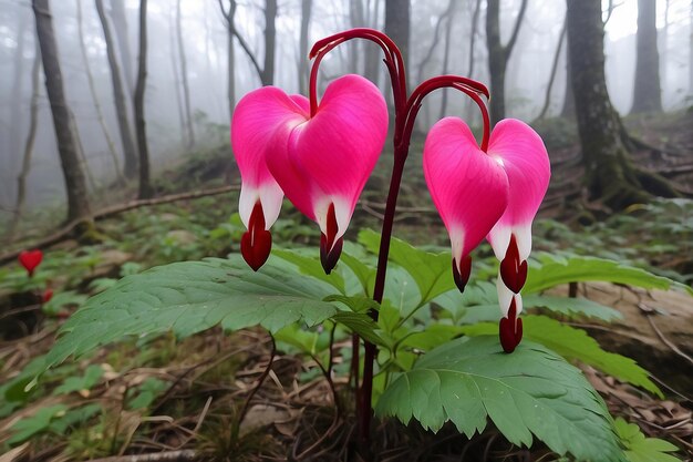 Foto ein blutendes herz im berg jirisan