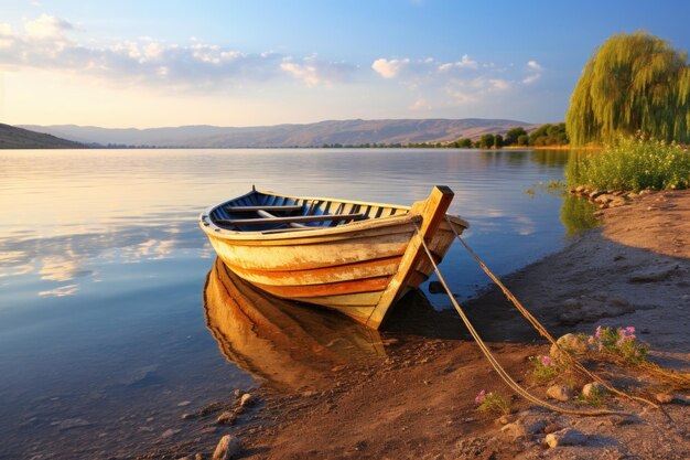 Ein Boot auf dem Wasser